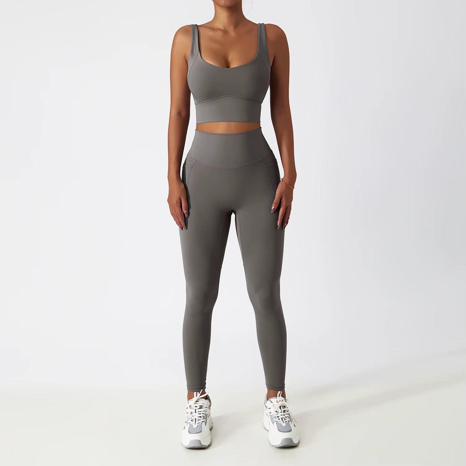 White Yoga Sets Women Sport Femme Rib Activewear Set Girls Seamless Fitness Suit Workout Clothes Athletic Wear Seamless Gym Set