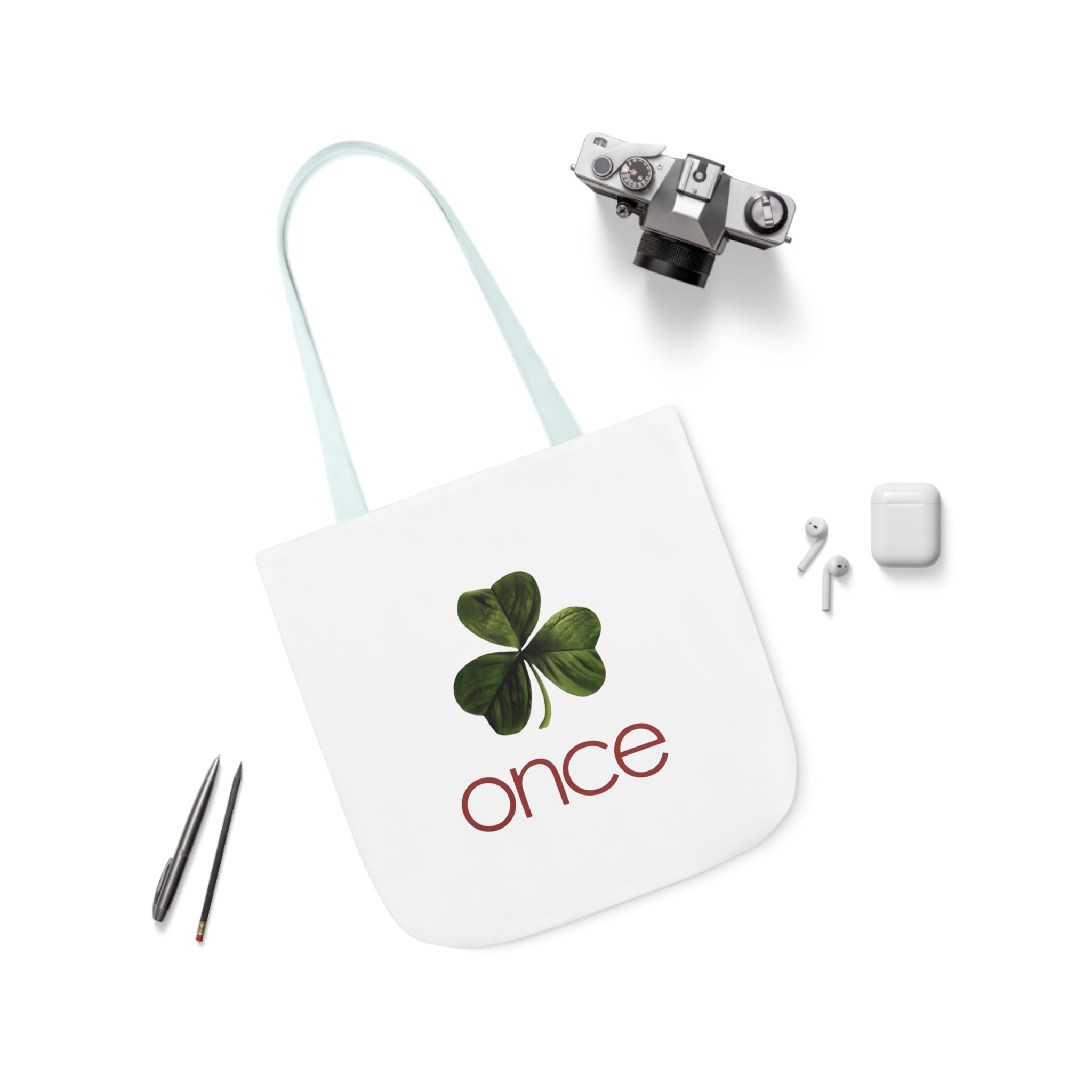 Once Canvas Tote Bag, 5-Color Straps