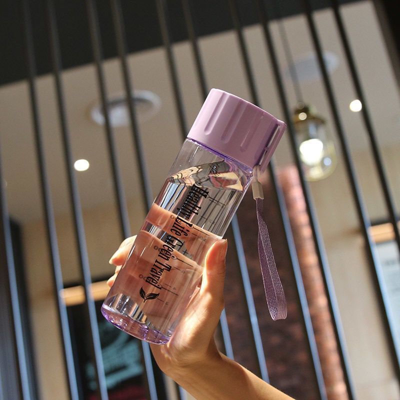 Simple plastic bottle with lid cup