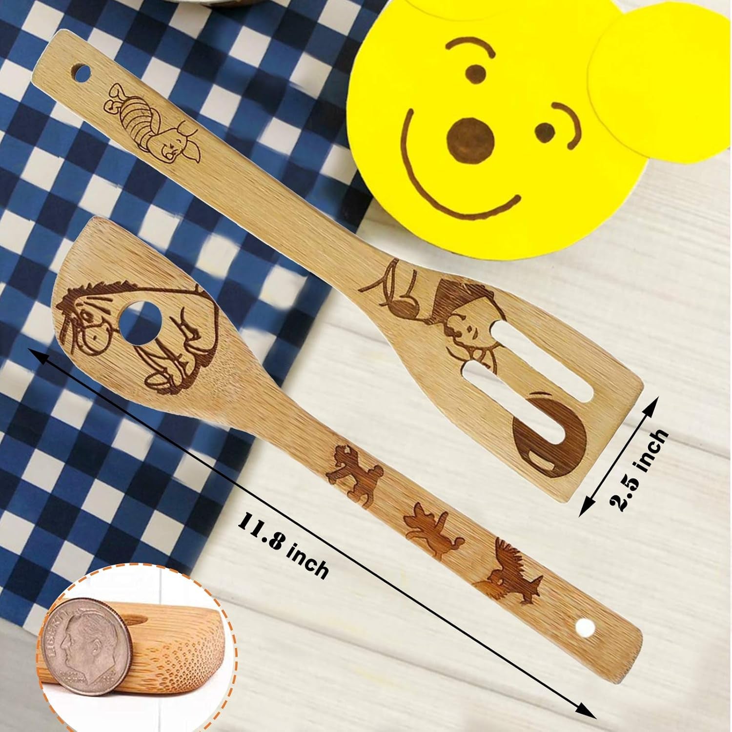5PCS Winnie the Bear Wooden Spoon Set