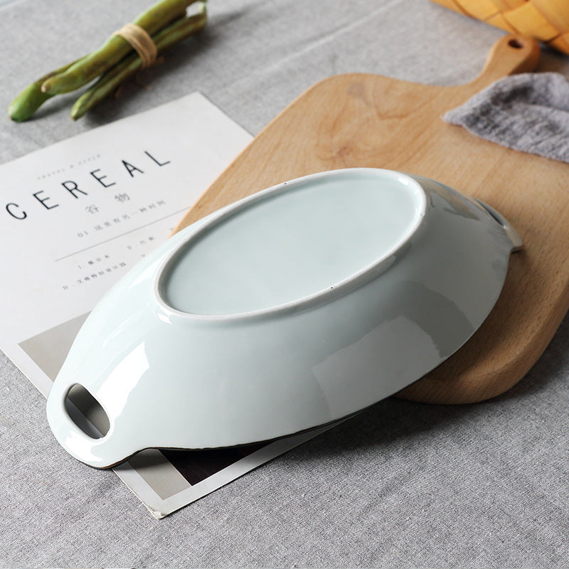 Binaural Boat-shaped Fish Dish