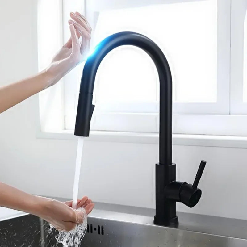 Stainless Steel Sensor Kitchen Faucets, Smart Touch