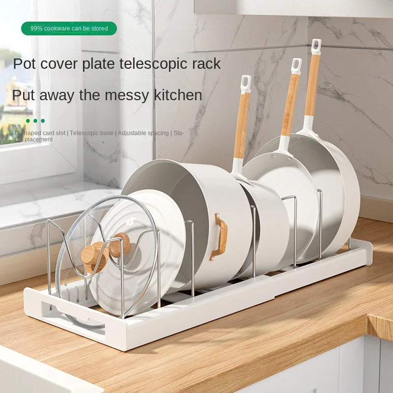 Artifact Pot Storage Rack Foldable Kitchen Utensil Storage Rack Kitchen Pot Lid Storage Rack