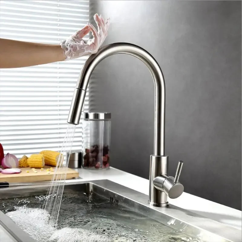 Stainless Steel Sensor Kitchen Faucets, Smart Touch