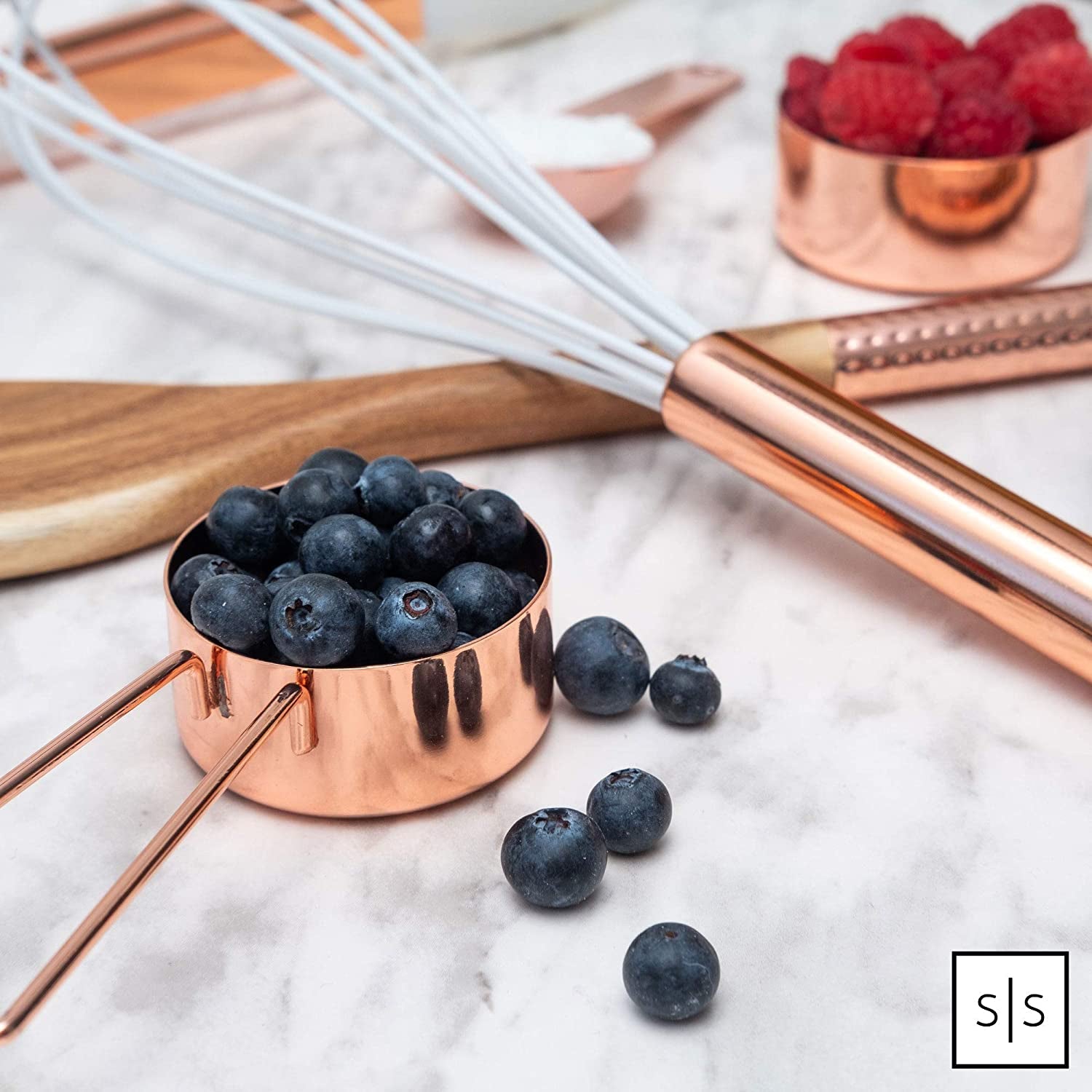 Copper Measuring & Spoons Set – 8-Piece Stainless Steel Kitchen Utensils