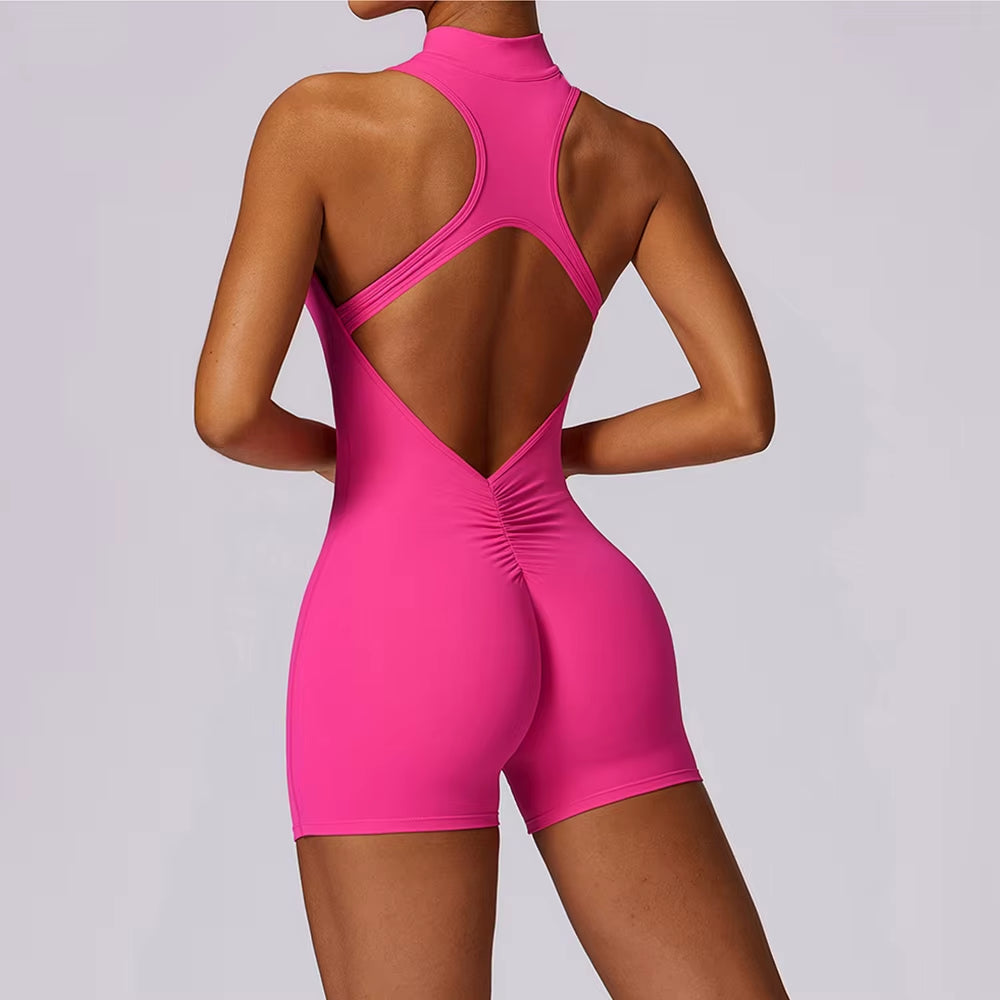 New Women's Fitness Suit with Zipper