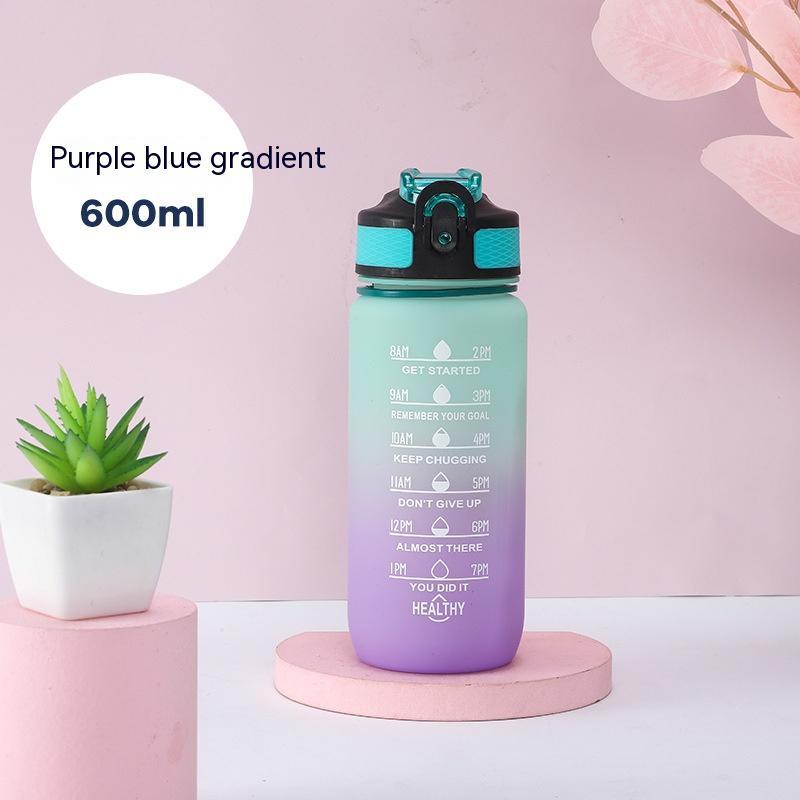 Kawaii Cartoon Face Portable Mug with Straw & Handle Strap