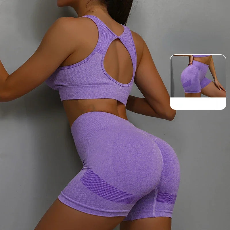 Yoga Suit Yoga Sports Underwear Women'S Fitness Suit Vest Running Sports Yoga Shorts Set Yoga Set Workout Set