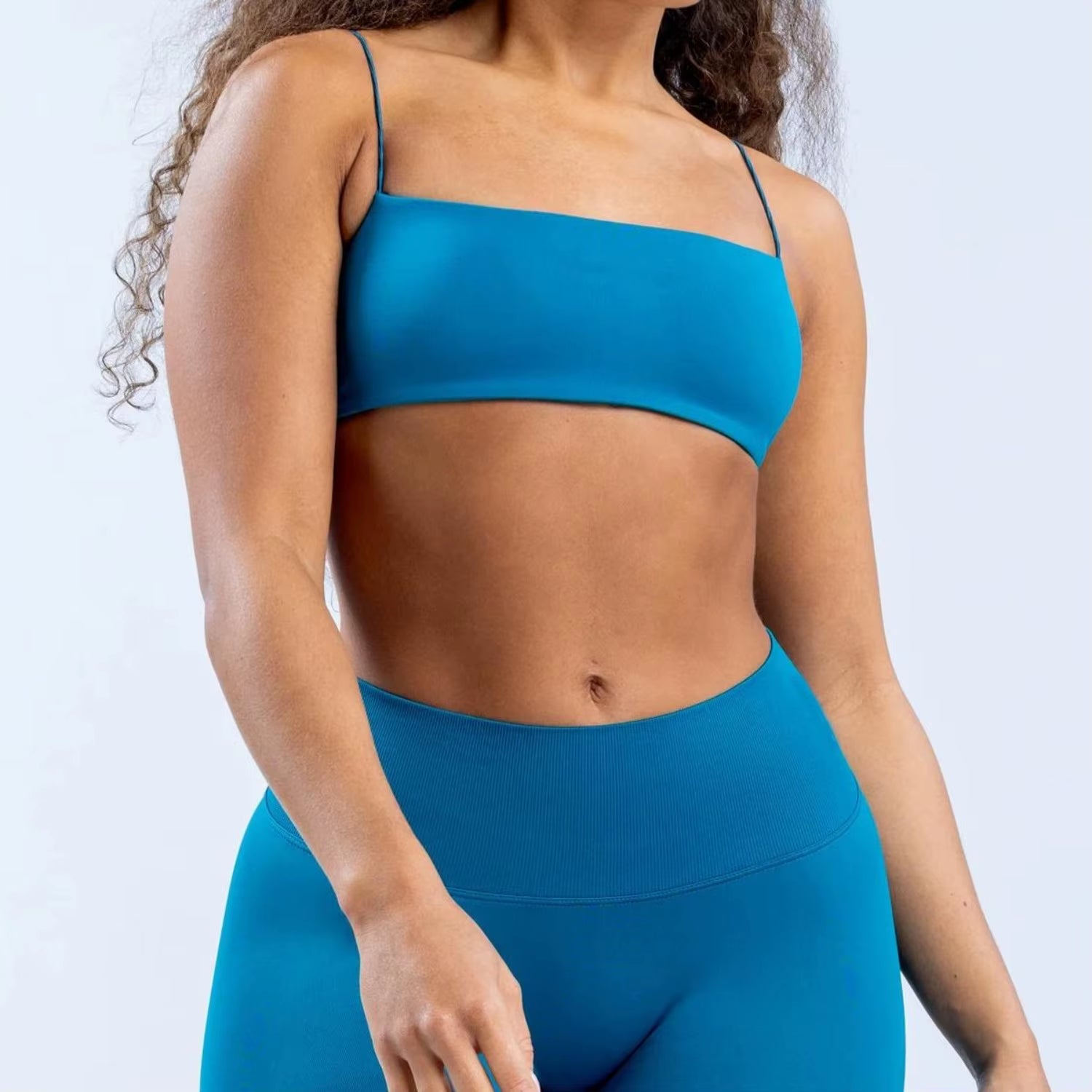 Strap Women Seamless Strappy Back Yoga Bra Medium Support Gym Crop Top Padded Sports Bra Fitness Top Wrap the Chest