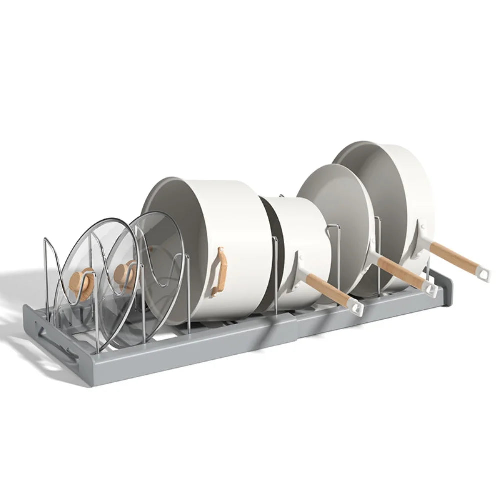 Artifact Pot Storage Rack Foldable Kitchen Utensil Storage Rack Kitchen Pot Lid Storage Rack