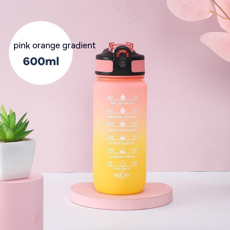 Kawaii Cartoon Face Portable Mug with Straw & Handle Strap