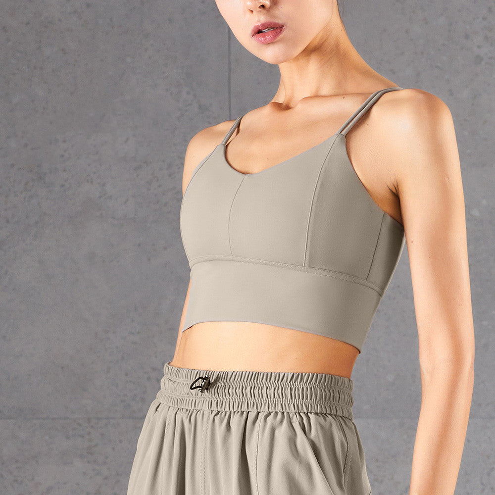 V-Neck Ribbed Cropped Top