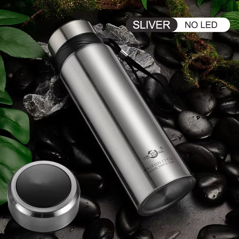1800ML Large Capacity Thermos Bottle Stainless Steel Smart Temperature Display