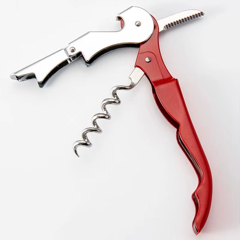 Stainless Steel Red Wine Beer Bottle Opener Cork Screw Multi Function Seahorse Safe Cut Can Kitchen Bar Tools