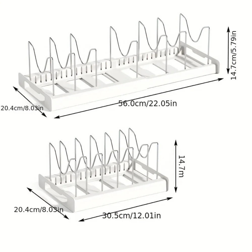 Artifact Pot Storage Rack Foldable Kitchen Utensil Storage Rack Kitchen Pot Lid Storage Rack