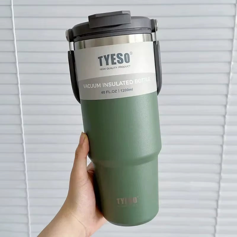 Stainless Steel Double-Layer Insulated Tumbler for Coffee and Cold Drinks