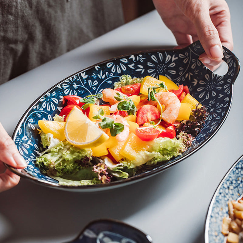 Binaural Boat-shaped Fish Dish