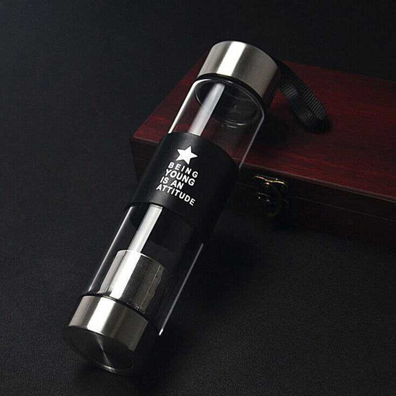 Stylish 450ml Glass Infuser Water Bottle