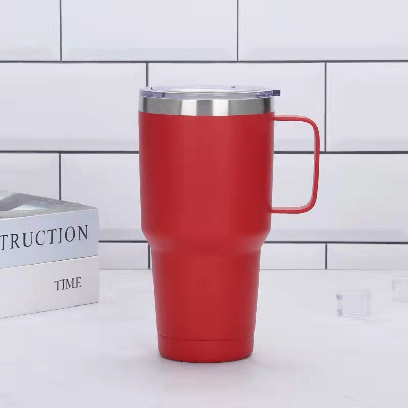 Durable 30oz Stainless Steel Vacuum Insulated Mug with Handle