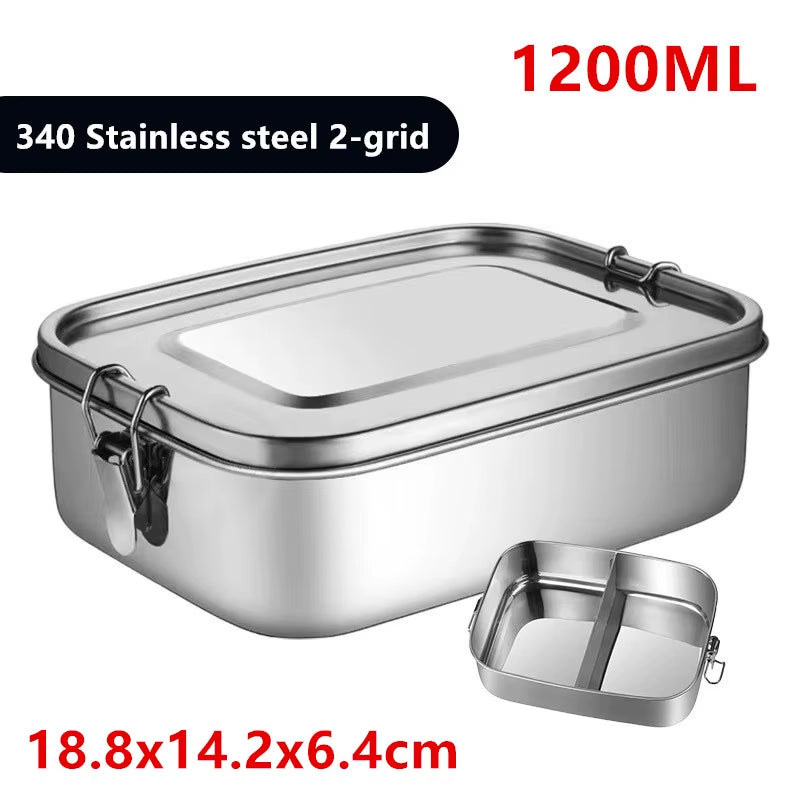 Stainless Steel Rectangular Separate Bento Lunch Box
