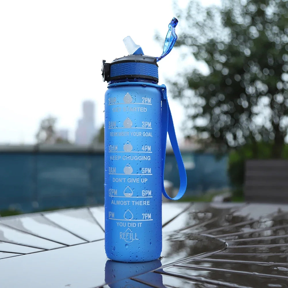 1 Liter Water Bottle Leakproof Bottles Drinking Outdoor Travel Gym Fitness