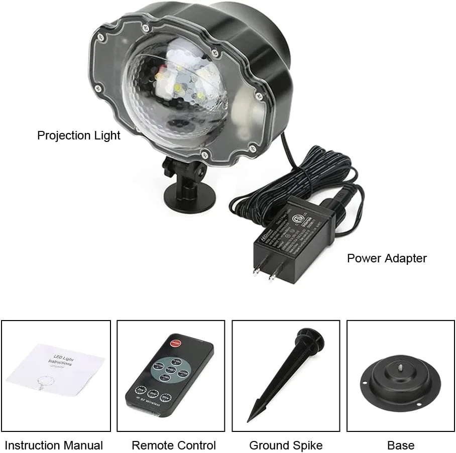 Snowfall Christmas Light Projector, Indoor Outdoor Holiday Projector Lights with Remote Control