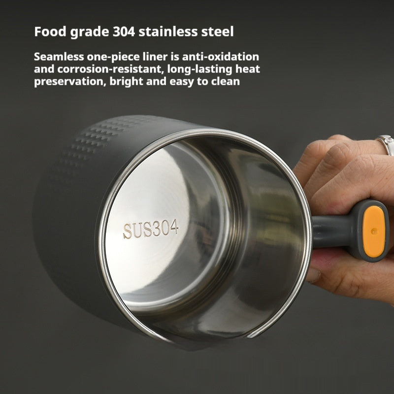 New Double-layer With Lid Anti-scald Cup Office Tumbler