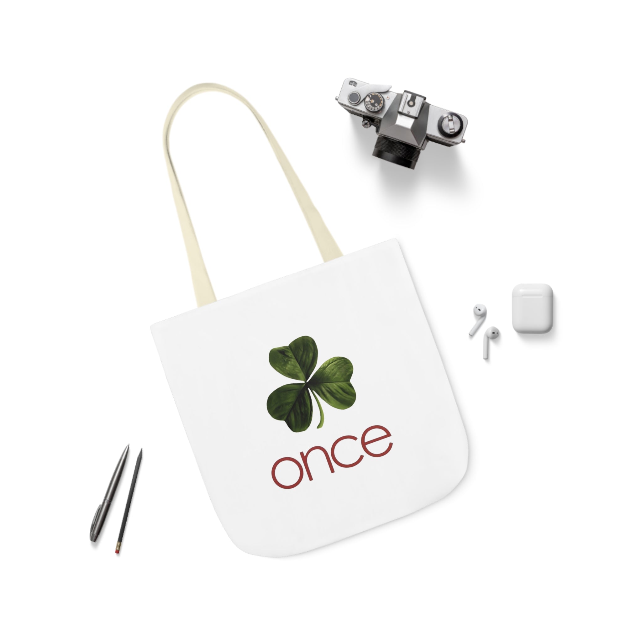 Once Canvas Tote Bag, 5-Color Straps