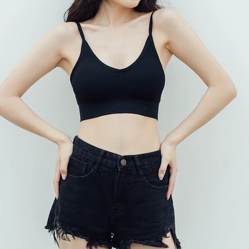 Women Tube Top U Back Crop Top Push up Bandeau Bra Sexy Lingerie Seamless Underwear Sport Top Fitness Brassiere