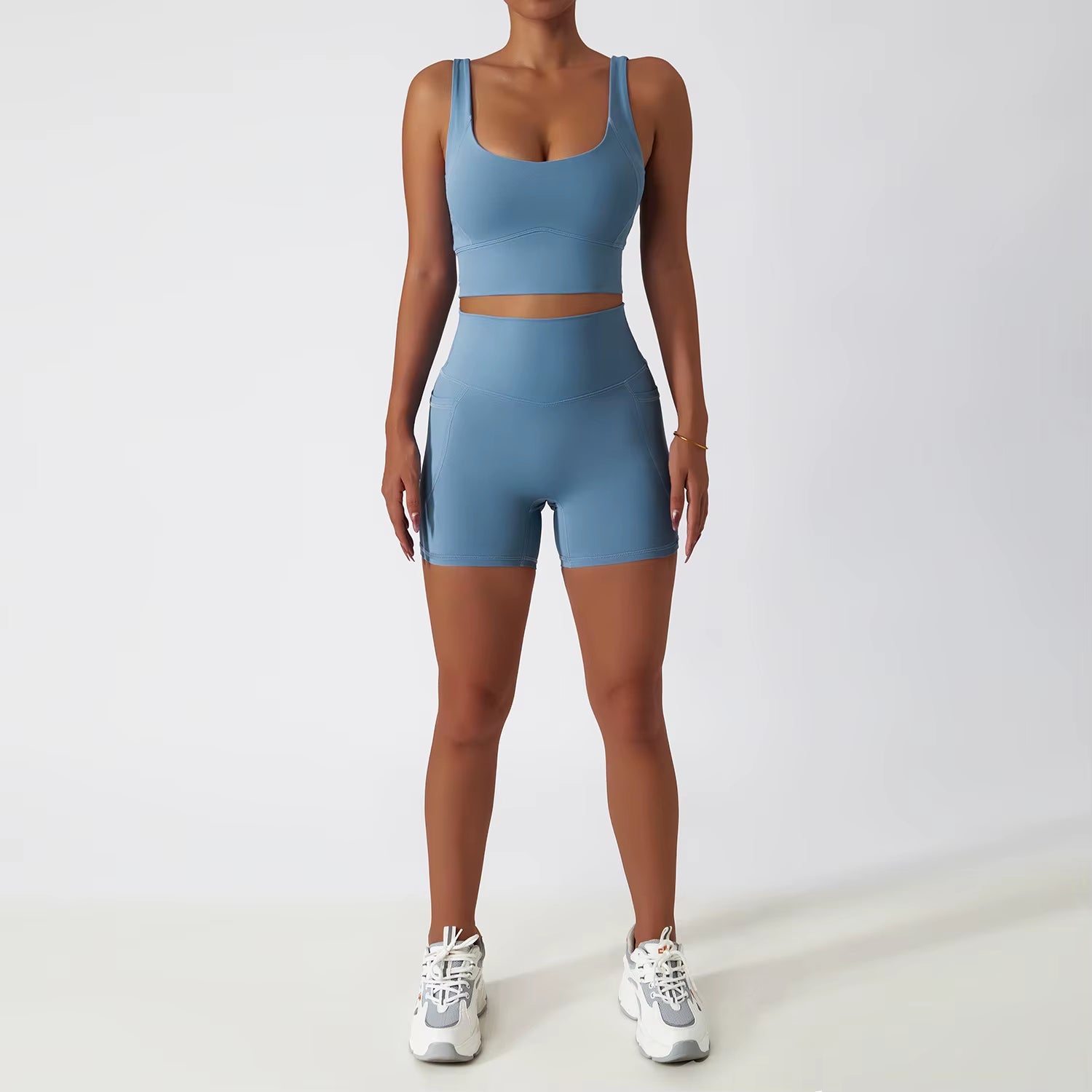White Yoga Sets Women Sport Femme Rib Activewear Set Girls Seamless Fitness Suit Workout Clothes Athletic Wear Seamless Gym Set