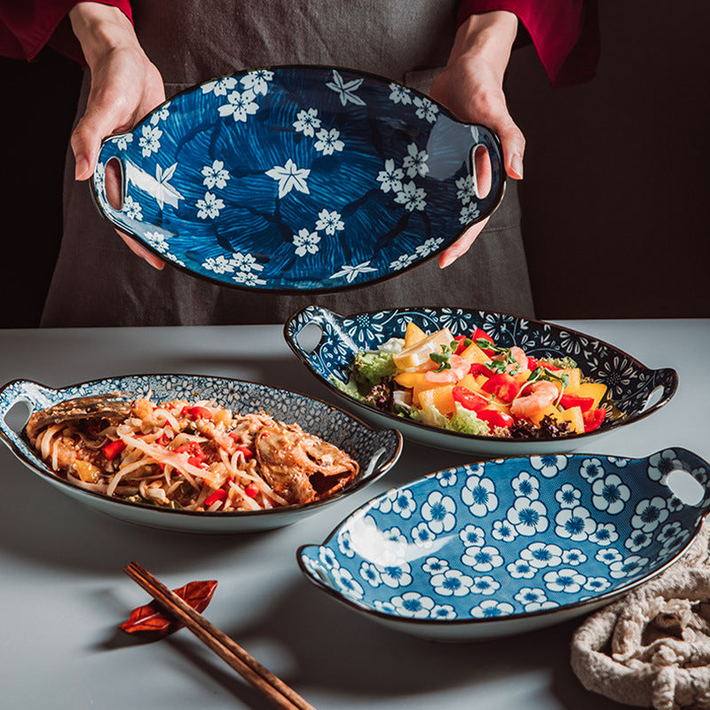 Binaural Boat-shaped Fish Dish