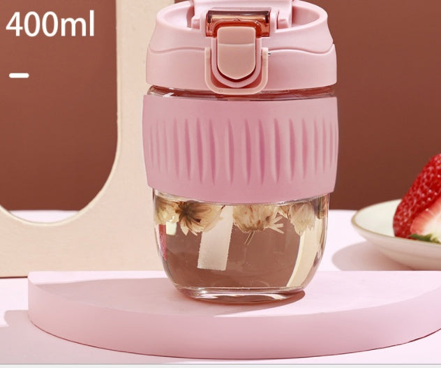 Fruit Infuser Water Bottle with Built-in Straw 650ml