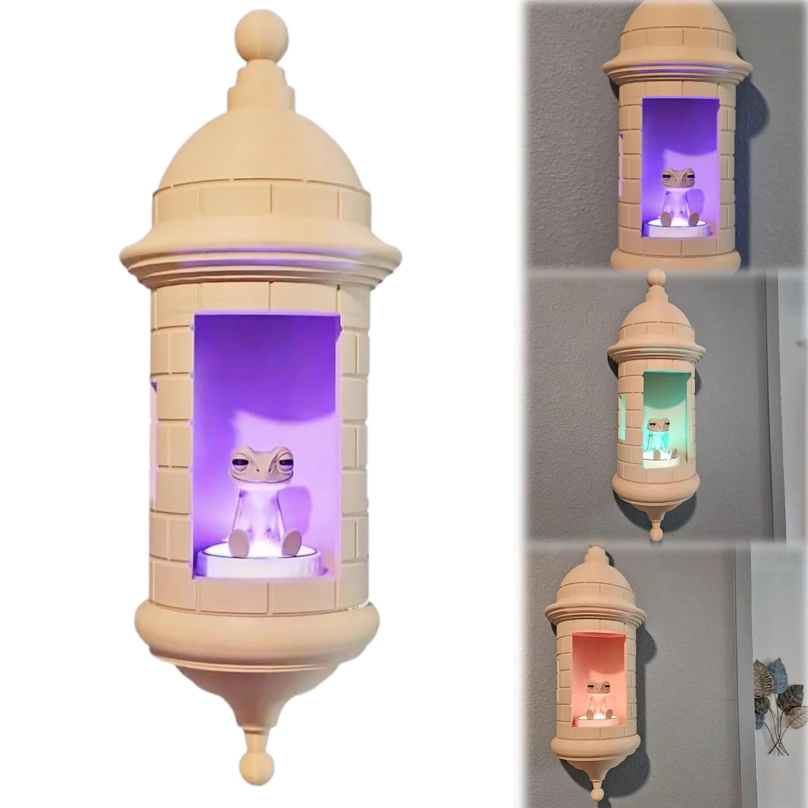 Puerto Rican Garita Wall Coqui Lamp, Puerto Rican Frog Lamp