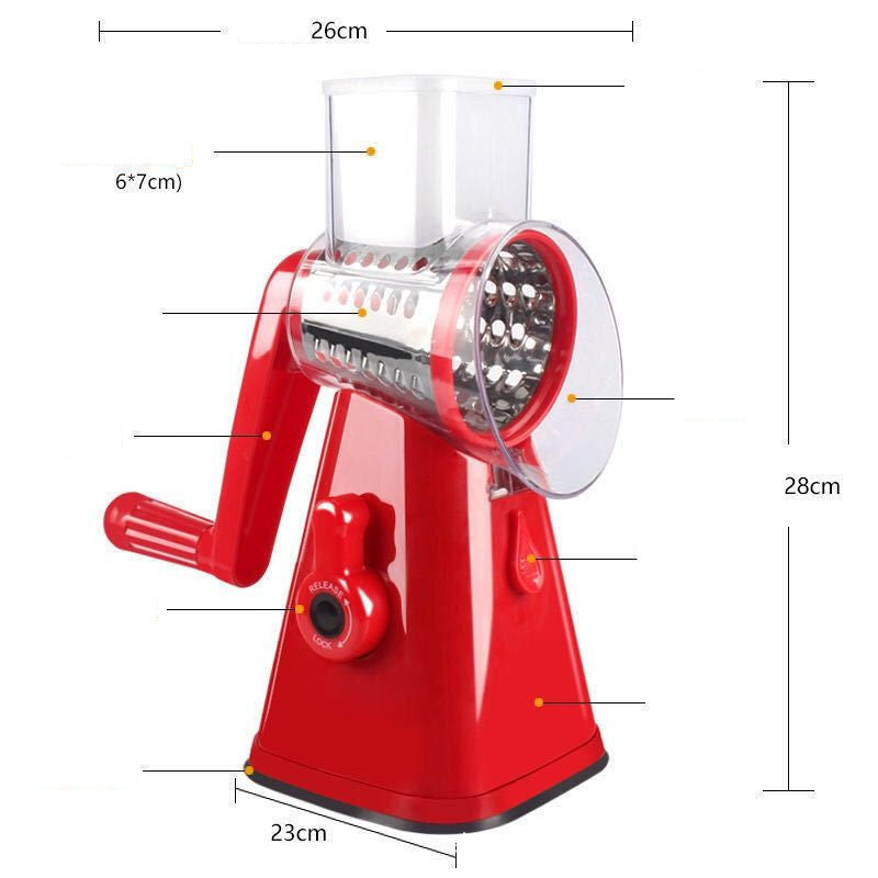 Multi-functional Hand Drum Vegetable Cutter Slicer