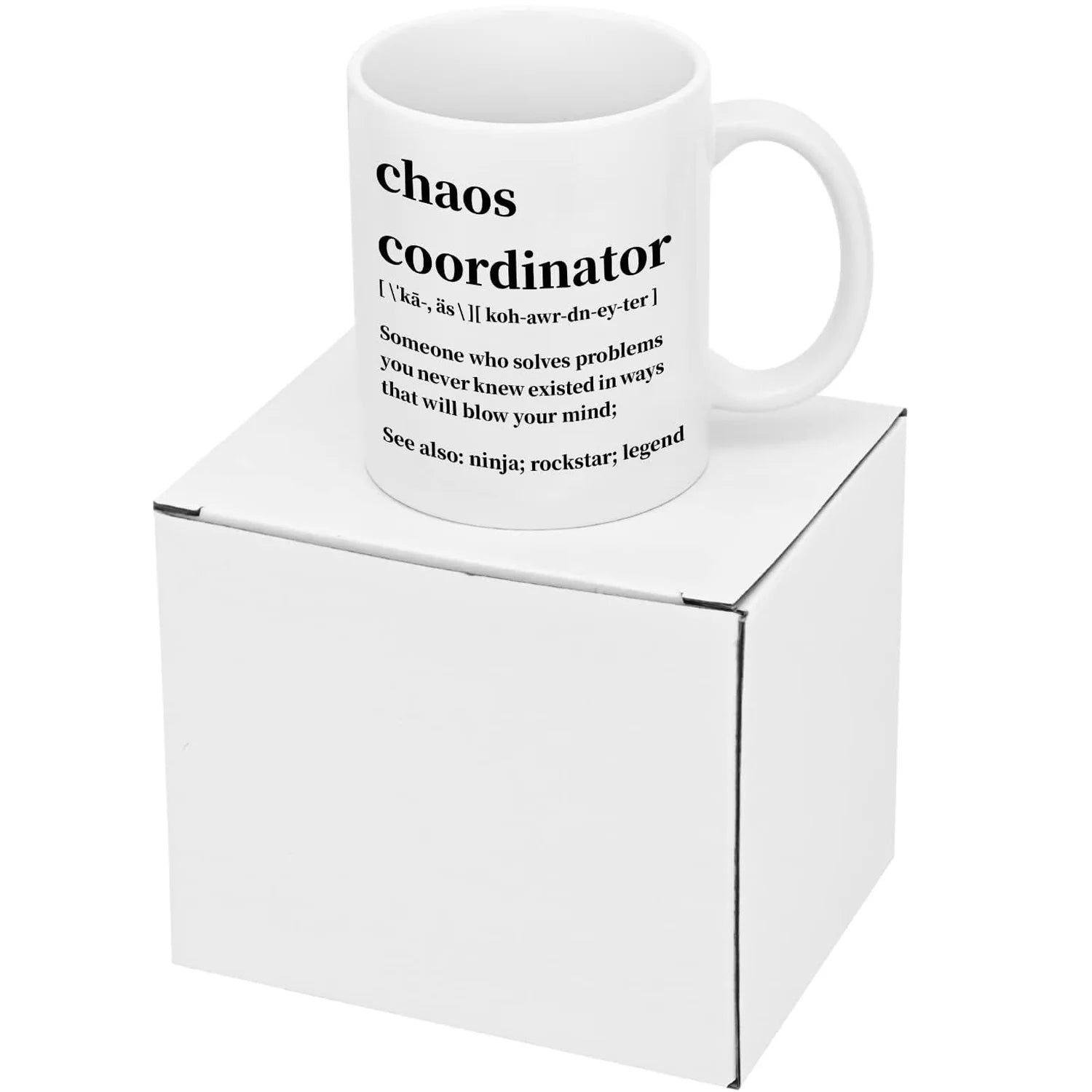 Chaos Coordinator Mug, White 11 Fl Oz Coffee Mugs Ceramic Mugs