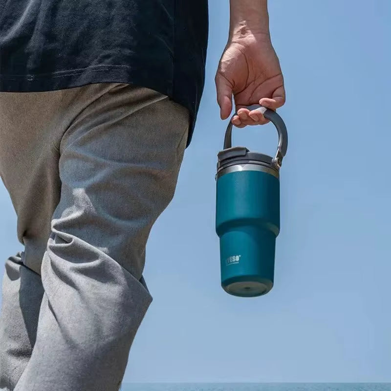 Stainless Steel Double-Layer Insulated Tumbler for Coffee and Cold Drinks