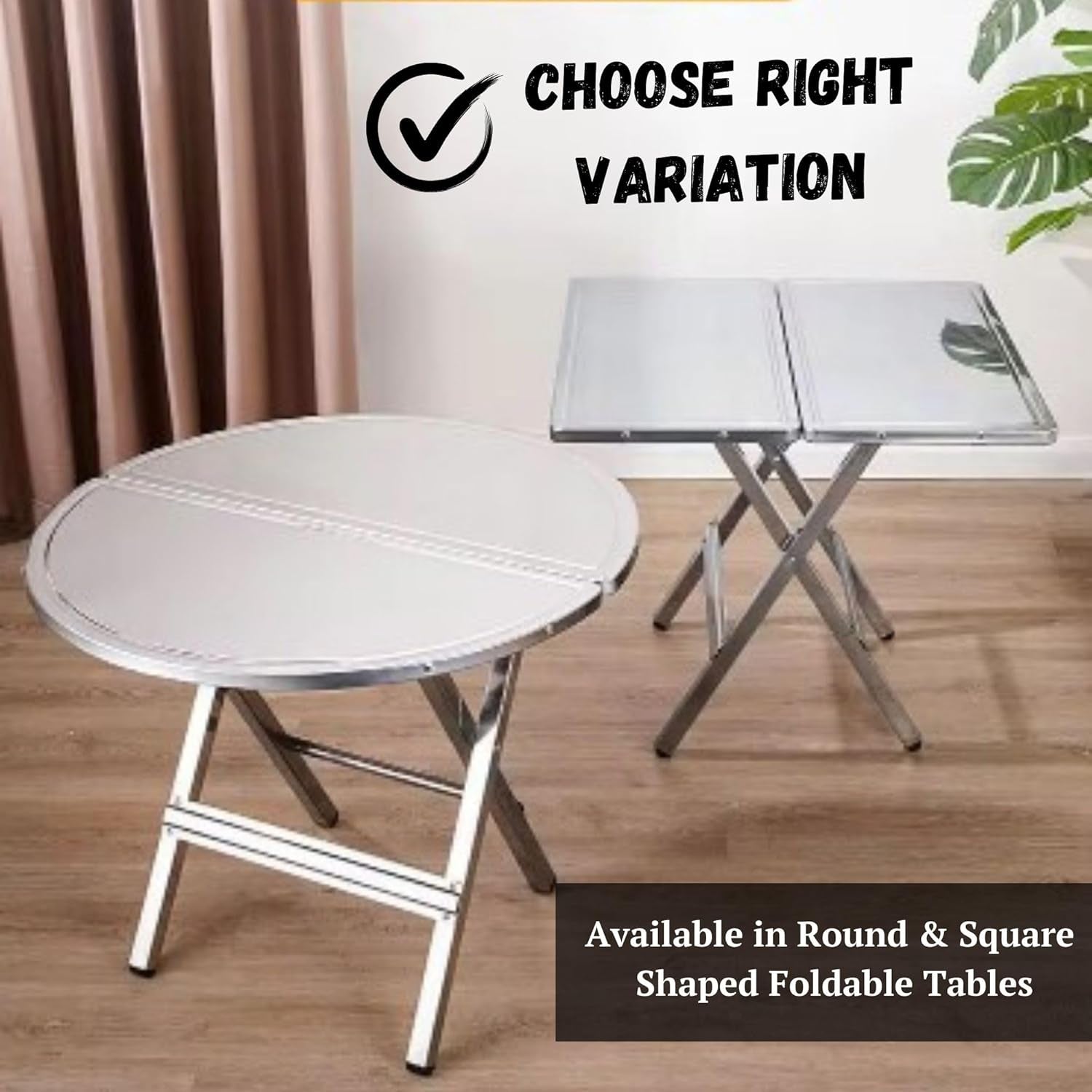 27.5" X 21.6" Stainless Steel Table – Heavy Duty Folding Table, Anti-Rust, Portable for Outdoor/Indoor Use