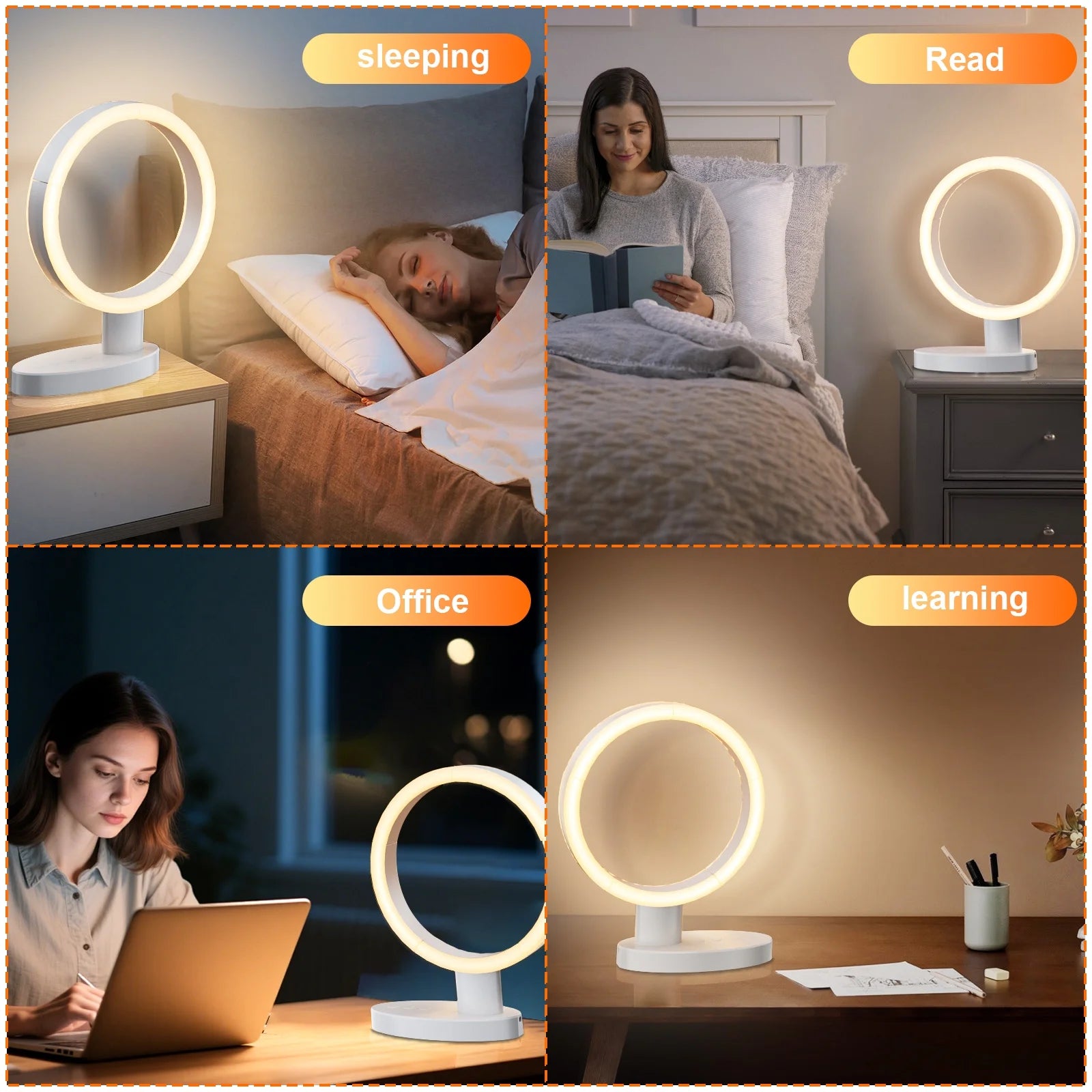 Transformable LED Desk Lamp, Bedside Desk Lamps for Bedroom