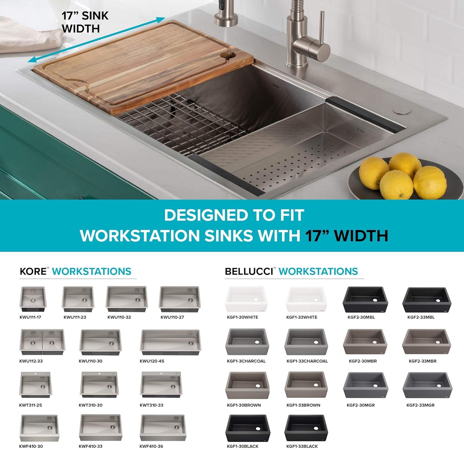 Stainless Steel Colander for Workstation Kitchen Sink, CS-6