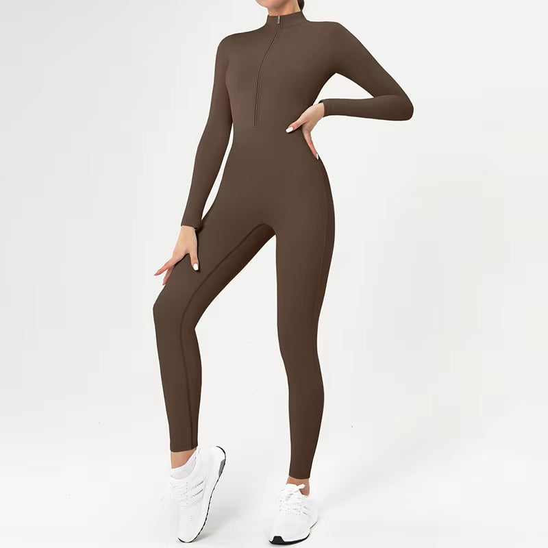 Women Fitness Suit with Zipper