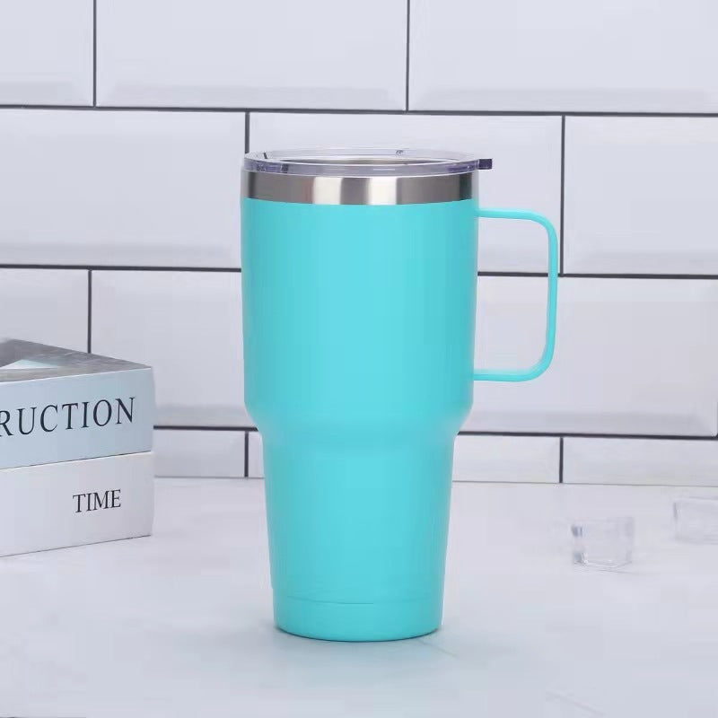 Durable 30oz Stainless Steel Vacuum Insulated Mug with Handle