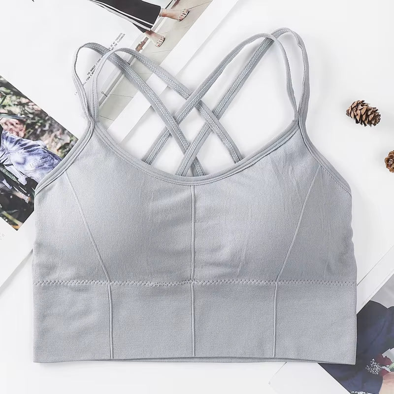 Women Fitness Top Seamless Crop Top Push up