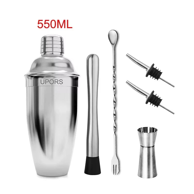 550ML/750ML Cocktail Shaker Mixer Stainless Steel Wine Martini Boston Shaker for Bartender Drink Party Bar Tools