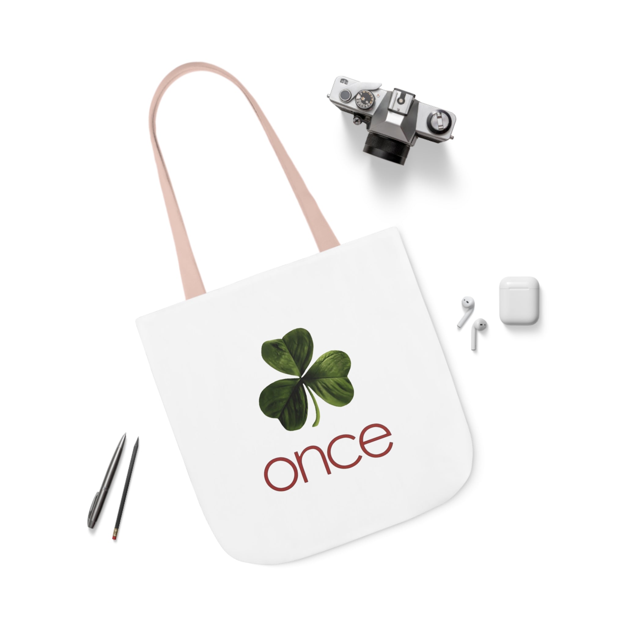 Once Canvas Tote Bag, 5-Color Straps