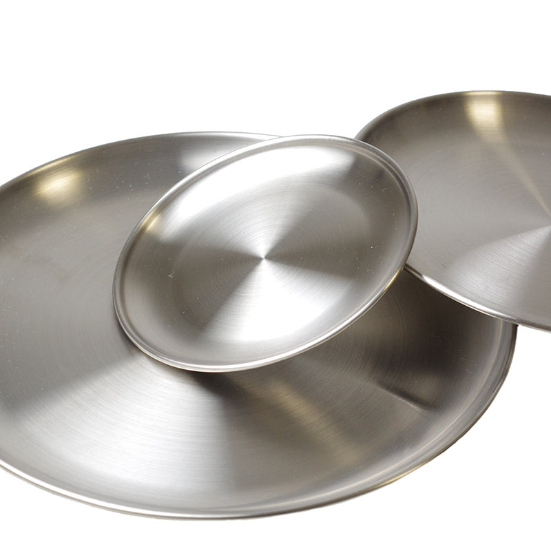 Stainless Steel Tray Frosted Dinner Plate