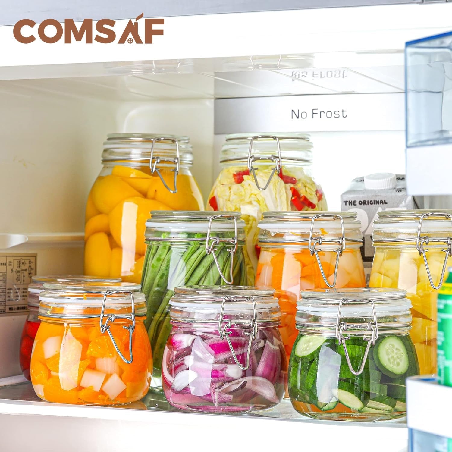 6-Pack 17oz Airtight Glass Jars