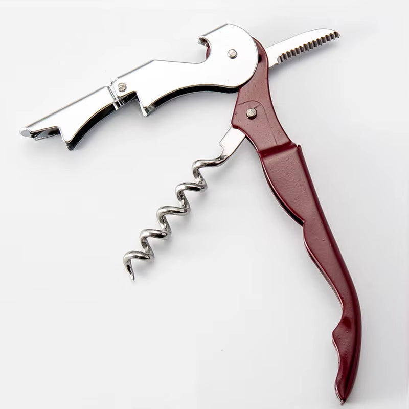Stainless Steel Red Wine Beer Bottle Opener Cork Screw Multi Function Seahorse Safe Cut Can Kitchen Bar Tools