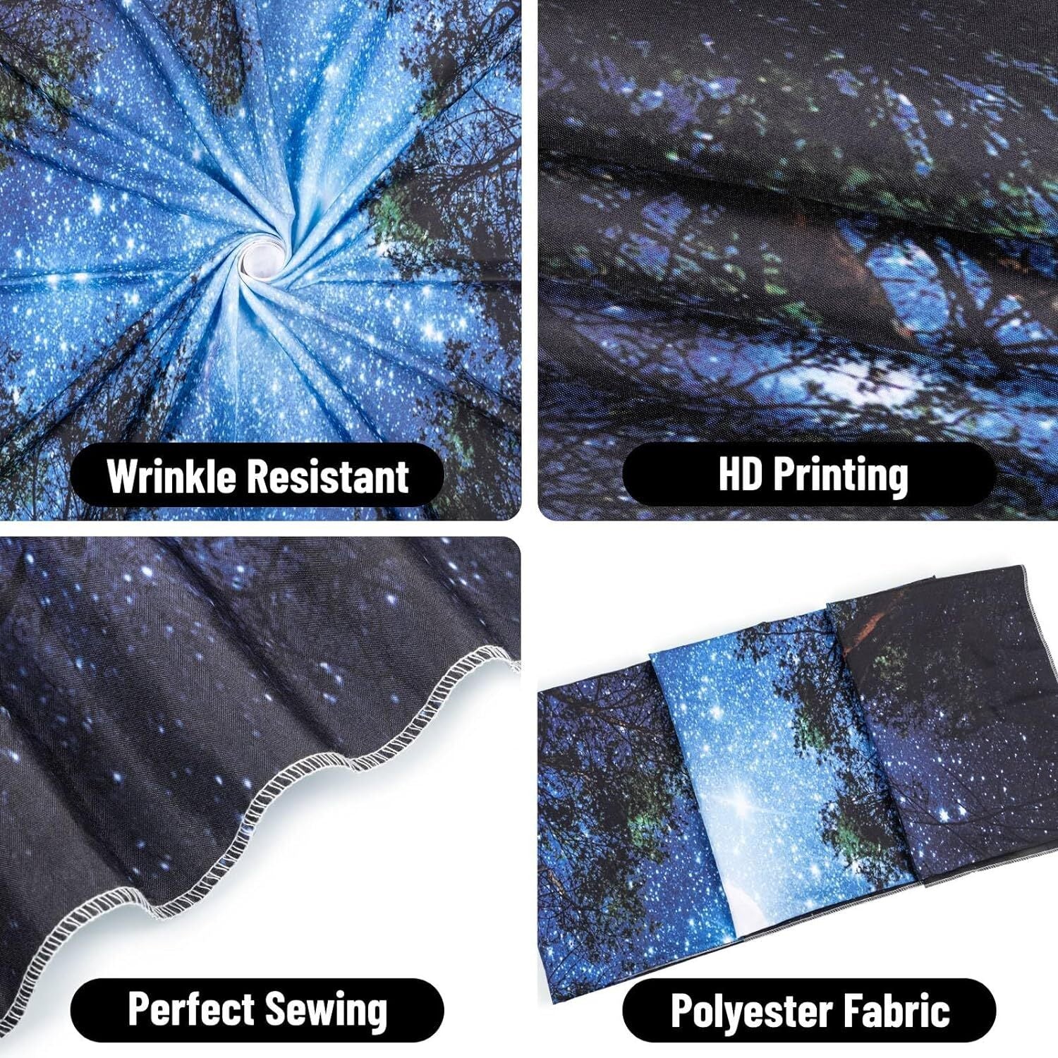Forest Galaxy Starry Tapestry for Bedroom Ceilin