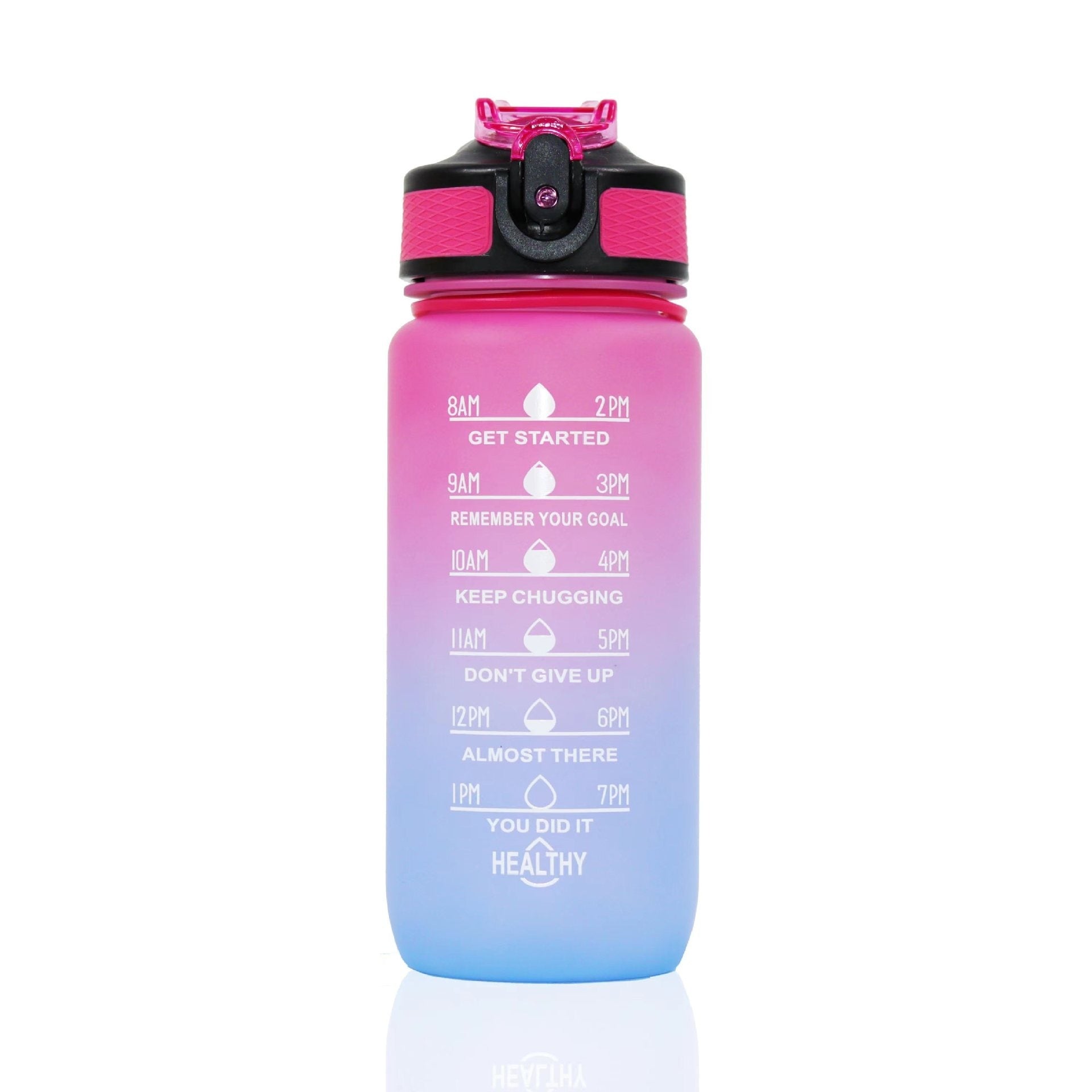 Kawaii Cartoon Face Portable Mug with Straw & Handle Strap