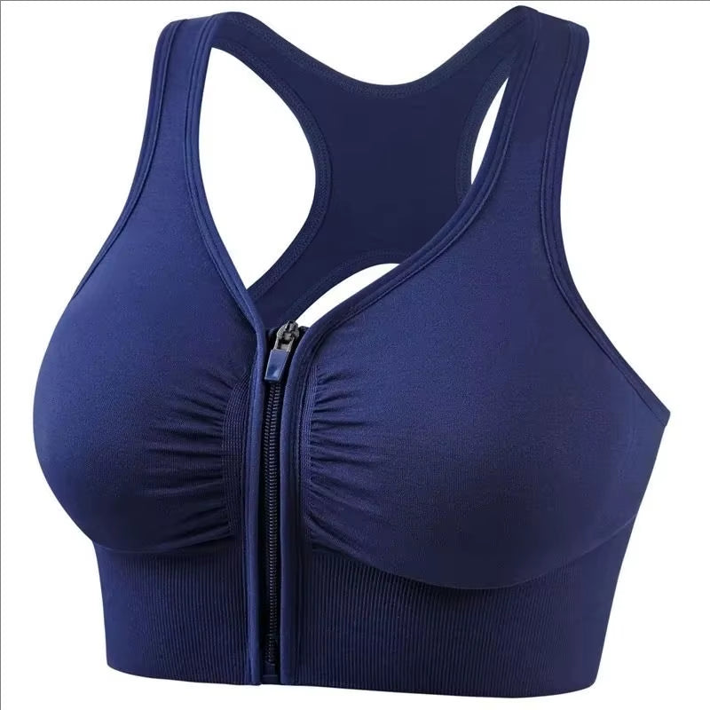 Women's Fashionable Fitness Top Front Zipper